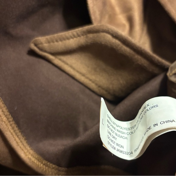 NEW 26 International Jade & Ivory Brown Faux Suede Belted Shirt Jacket Women’s L - Picture 6 of 7